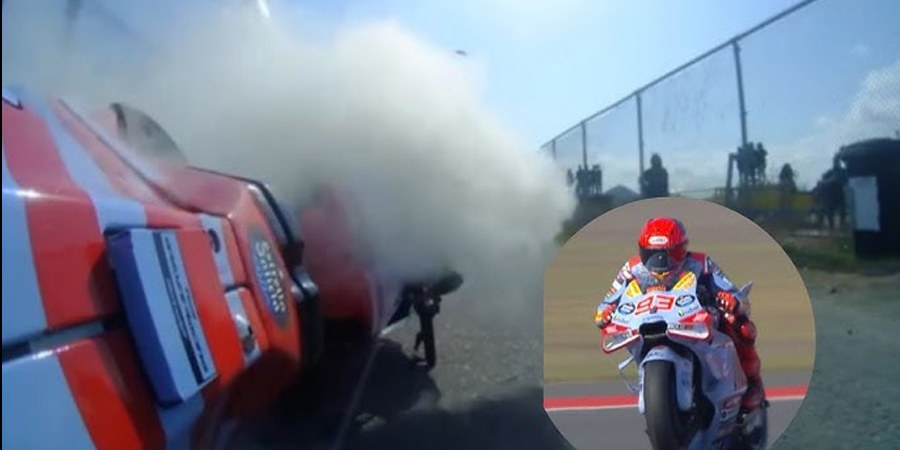 Insiden Lintasan: Motor Márquez Terbakar di MotoGP Mandalika